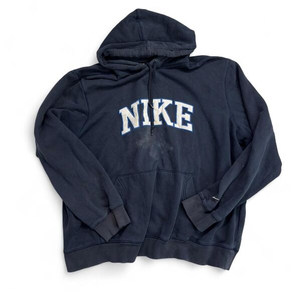 Nike Athletic Dept Hoodie Men’s XXL Navy Blue Vintage Logo Sweatshirt - Picture 1 of 7